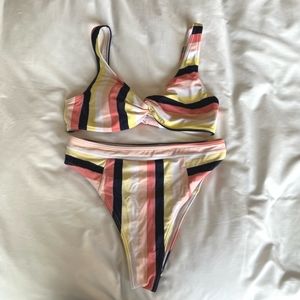 Abercrombie & Fitch Striped Bikini Size M